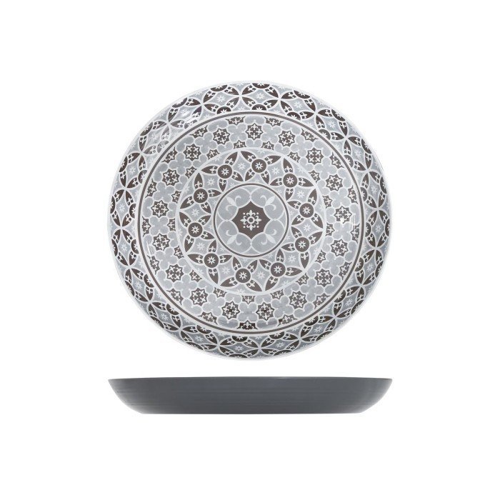 BOWL LIGHT GRAY D38XH4.5CM MELAMINE MOROCCAN MARRAKESH  CREATIVE