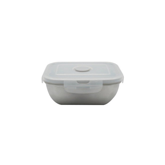 STORAGE BOX WITH LID 0.6L L13XW13XH6CM MICROWAVE SAFE SST