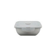 STORAGE BOX WITH LID 0.6L L13XW13XH6CM MICROWAVE SAFE SST