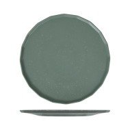 PLATE DARK GREEN SPECKLED  Ø31.5CM H1.9CM MELAMINE DUBAI  CREATIVE