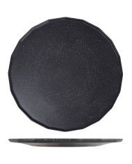 PLATE SPECKLED BLACK Ø31.5CM H1.9CM MELAMINE DUBAI CREATIVE