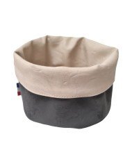 STONE CARBON/STONE BEIGE REVERSIBLE ROUND BASKET D15CM SONOCLEAN  