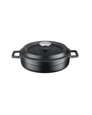 CASSEROLE LOW SHAPE TRENDY BLACK Ø28CM CAST IRON LAVA