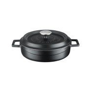 CASSEROLE LOW SHAPE TRENDY BLACK Ø28CM CAST IRON LAVA