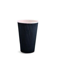 HOT CUP SINGLE WALL PACK OF 15 BLACK 47.3CL CORRUGATED PAPER