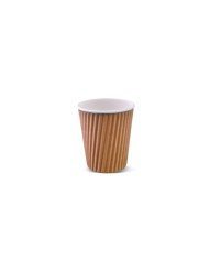 HOT CUP SINGLE WALL PACK OF 15 BROWN 23.7CL CORRUGATED PAPER