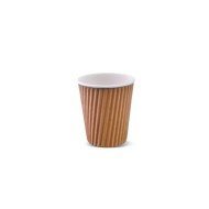 HOT CUP SINGLE WALL PACK OF 15 BROWN 23.7CL CORRUGATED PAPER