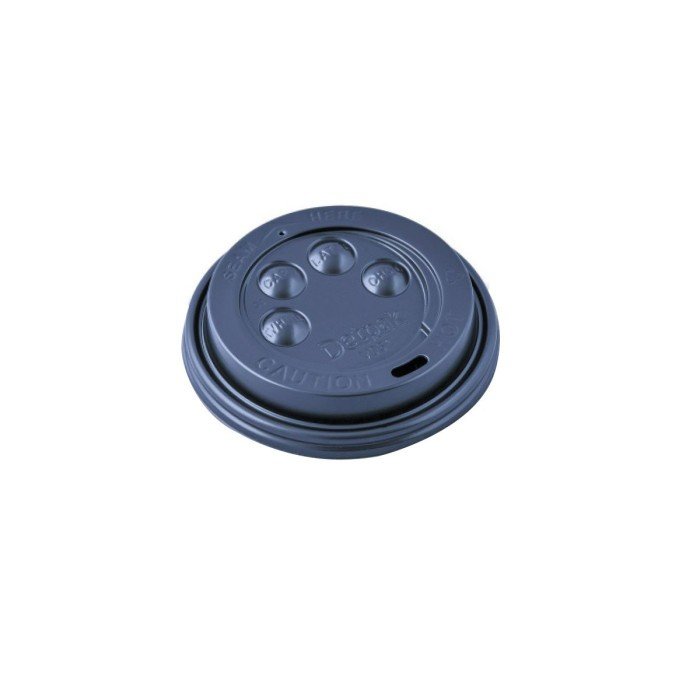 BUTTON LID BLACK SUIT VEE CUPS 35.5/43.7CL PACK OF 15