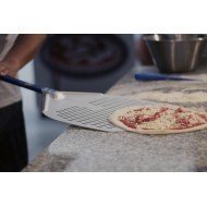 PIZZA OVEN PEEL 33X33CM PERFORATED ALUMINIUM HANDLE 60CM GI METAL