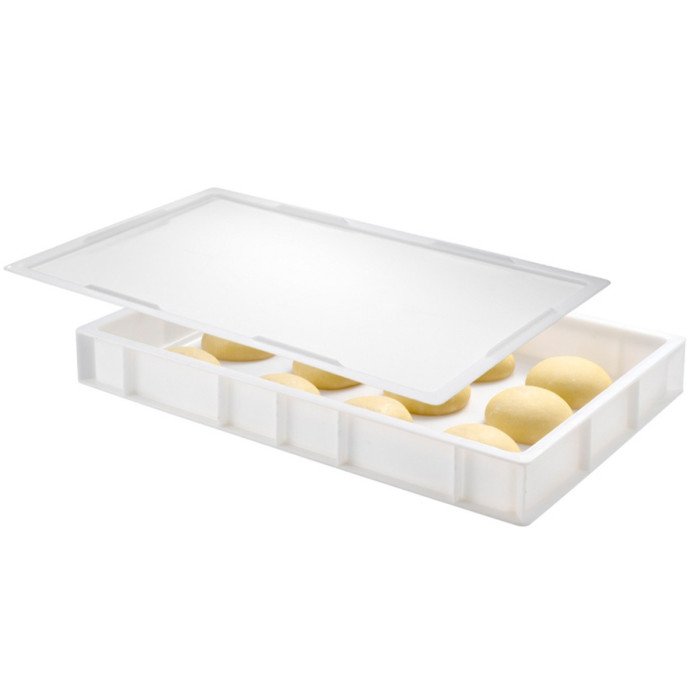 Lid for dough container rectangular white plastic 60x40x2.5 cm Gilac