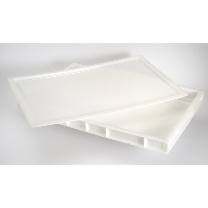 Lid for dough container rectangular white plastic 60x40x2.5 cm Gilac