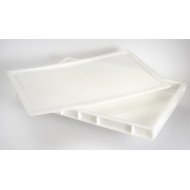 Lid for dough container rectangular white plastic 60x40x2.5 cm Gilac