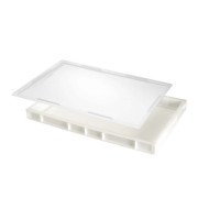 Lid for dough container rectangular white plastic 60x40x2.5 cm Gilac