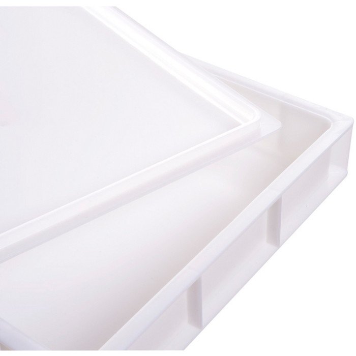 Lid for dough container rectangular white plastic 60x40x2.5 cm Gilac