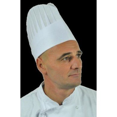 CHEF HAT PLEATED H22.5CM PACK OF 10