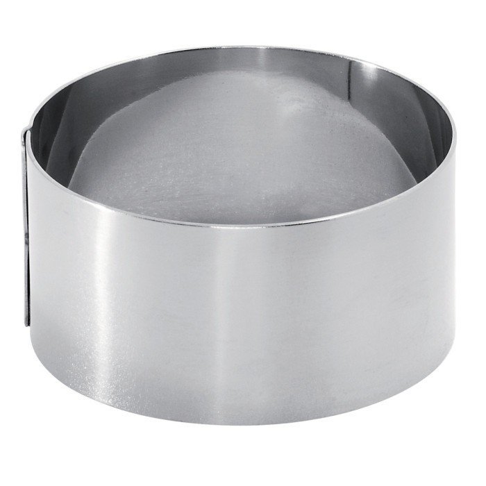 Mousse ring stainless steel Without release liner Ø 7.5 cm 4 cm fixed