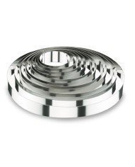 Mousse ring stainless steel Without release liner Ø 18 cm 4.5 cm Lacor