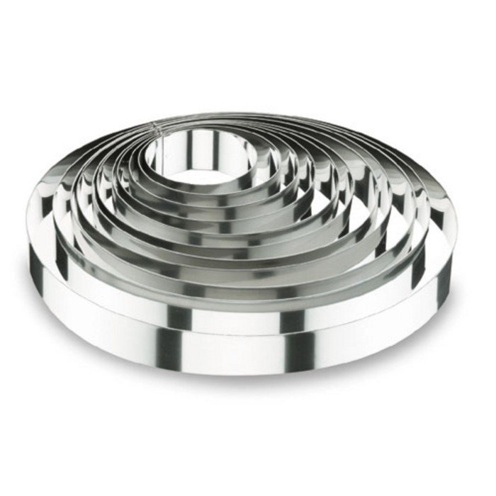 Mousse ring stainless steel Without release liner Ø 18 cm 4.5 cm Lacor