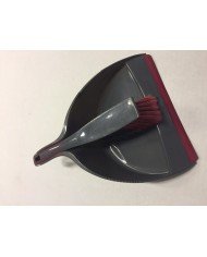 Dustpan and brush grey 24 cm