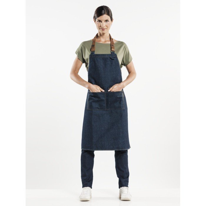 Bib apron blue One size only Forene Chaud Devant