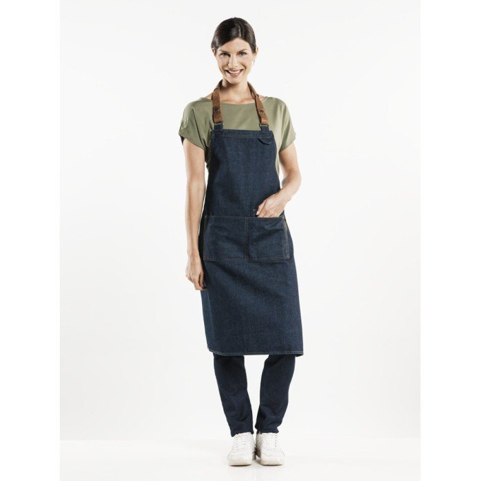 Bib apron blue One size only Forene Chaud Devant