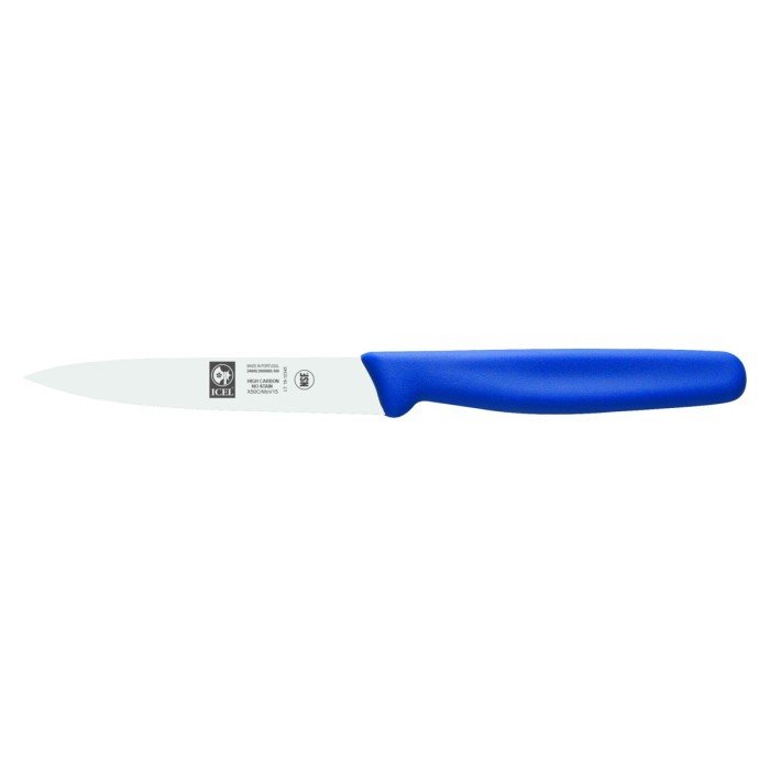 Office knife 10 cm stainless steel polypropylene (pp) Blue coloured