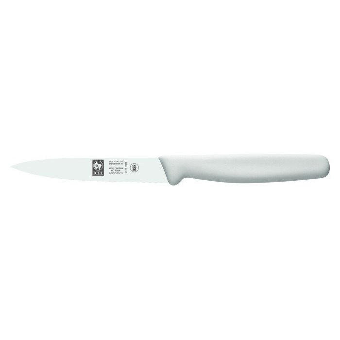 Office knife 10 cm stainless steel polypropylene (pp) white coloured