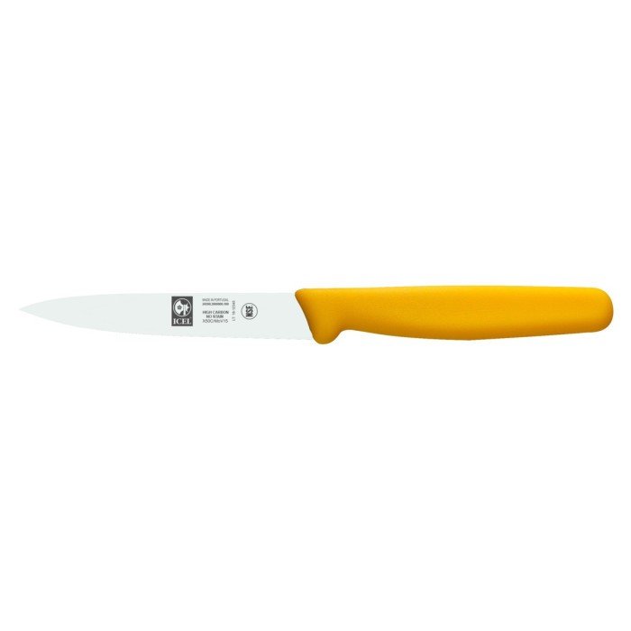 Office knife 10 cm stainless steel polypropylene (pp) yellow coloured