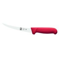 Boning knife with curved back 15 cm stainless steel polypropylene (pp) red coloured