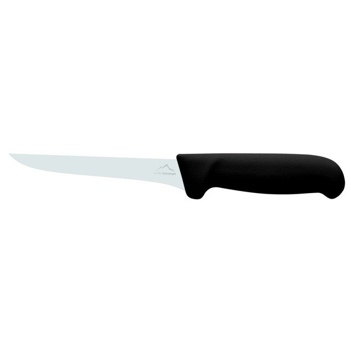 Boning knife with straight back 15 cm stainless steel polypropylene (pp) black coloured Pro.cooker