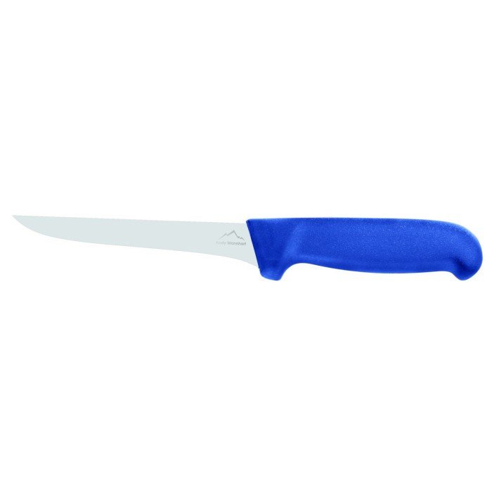 Boning knife with straight back 15 cm stainless steel polypropylene (pp) blue coloured Pro.cooker