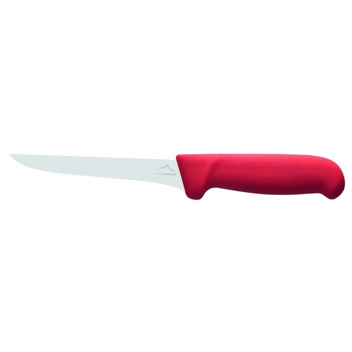 Boning knife with straight back 15 cm stainless steel polypropylene (pp) red coloured Pro.cooker