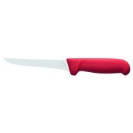 Boning knife with straight back 15 cm stainless steel polypropylene (pp) red coloured Pro.cooker