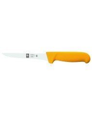 Boning knife with straight back 15 cm stainless steel polypropylene (pp) yellow coloured