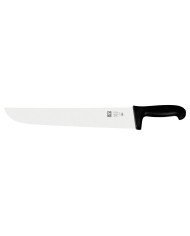 Butcher's knife/ wide blade 26 cm stainless steel polypropylene (pp) black coloured