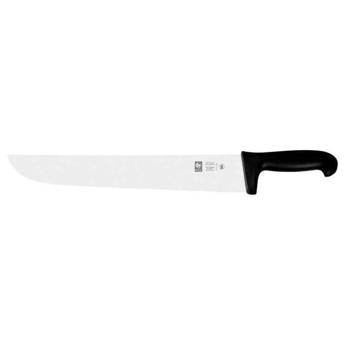 Butcher's knife/ wide blade 26 cm stainless steel polypropylene (pp) black coloured