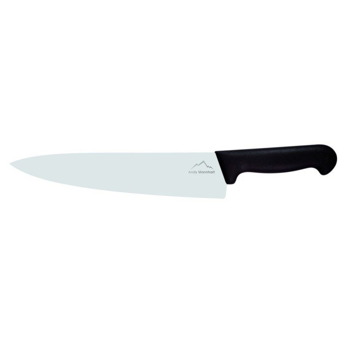 Chef's knife/ narrow blade 26 cm stainless steel polypropylene (pp) black coloured Pro.cooker