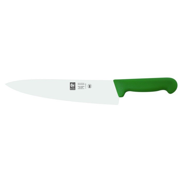 Chef's knife/ narrow blade 26 cm stainless steel polypropylene (pp) green coloured