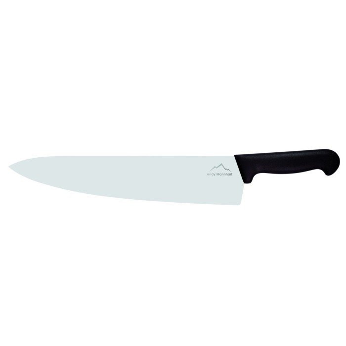 Chef's knife/ wide blade 30 cm stainless steel polypropylene (pp) black coloured Pro.cooker