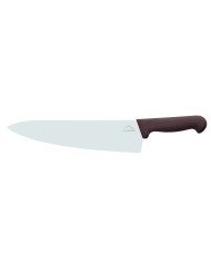 Chef's knife/ wide blade 26 cm stainless steel polypropylene (pp) brown coloured Pro.cooker