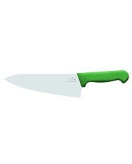 Chef's knife/ wide blade 20 cm stainless steel polypropylene (pp) green coloured Pro.cooker