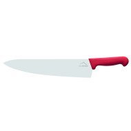 Chef's knife/ wide blade 30 cm stainless steel polypropylene (pp) red coloured Pro.cooker