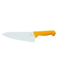 Chef's knife/ wide blade 20 cm stainless steel polypropylene (pp) yellow coloured Pro.cooker