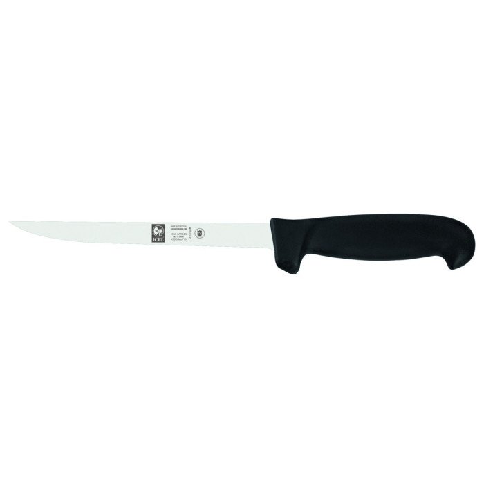 SOLE FILLETING KNIFE 18 CM STAINLESS STEEL POLYPROPYLENE (PP) BLACK COLOURED