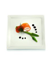Dinner plate square ivory glazed 24x24 cm Classic Gourmet Rak