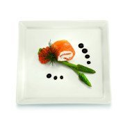 Dinner plate square ivory glazed 24x24 cm Classic Gourmet Rak
