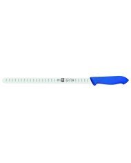 SALMON KNIFE SCALLOPED BLADE BLUE L30CM NYLON HANDLE