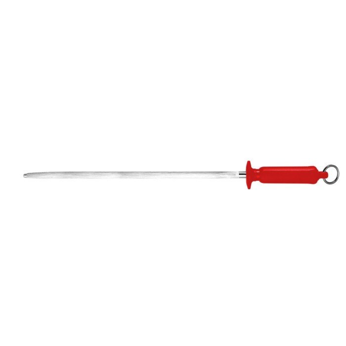 SHARPENING STEEL RED ROUND L30CM NYLON HANDLE