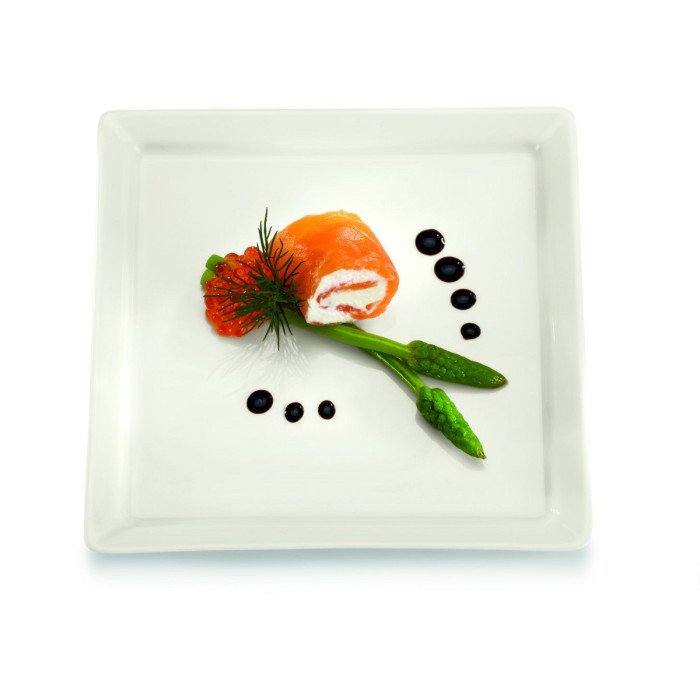 Dinner plate square ivory glazed 27x27 cm Classic Gourmet Rak
