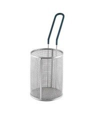 PASTA BASKET ROUND 13.5X23.5XH30CM SST WITH PVC COATED HANDLE